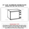 6 X 12 Full Size Aluminum License Plate for Cars and Trucks  Thumbnail