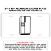 6 X 12 Full Size Aluminum License Plate for Cars and Trucks  Thumbnail