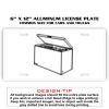 6 X 12 Full Size Aluminum License Plate for Cars and Trucks  Thumbnail