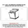 6 X 12 Full Size Aluminum License Plate for Cars and Trucks  Thumbnail
