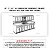 6 X 12 Full Size Aluminum License Plate for Cars and Trucks  Thumbnail