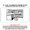 6 X 12 Full Size Aluminum License Plate for Cars and Trucks  Thumbnail