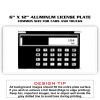 6 X 12 Full Size Aluminum License Plate for Cars and Trucks  Thumbnail