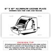 6 X 12 Full Size Aluminum License Plate for Cars and Trucks  Thumbnail