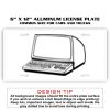 6 X 12 Full Size Aluminum License Plate for Cars and Trucks  Thumbnail