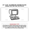 6 X 12 Full Size Aluminum License Plate for Cars and Trucks  Thumbnail