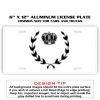 6 X 12 Full Size Aluminum License Plate for Cars and Trucks  Thumbnail