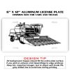 6 X 12 Full Size Aluminum License Plate for Cars and Trucks  Thumbnail