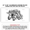 6 X 12 Full Size Aluminum License Plate for Cars and Trucks  Thumbnail