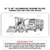 6 X 12 Full Size Aluminum License Plate for Cars and Trucks  Thumbnail