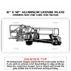 6 X 12 Full Size Aluminum License Plate for Cars and Trucks  Thumbnail