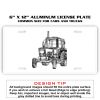 6 X 12 Full Size Aluminum License Plate for Cars and Trucks  Thumbnail