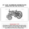 6 X 12 Full Size Aluminum License Plate for Cars and Trucks  Thumbnail