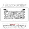 6 X 12 Full Size Aluminum License Plate for Cars and Trucks  Thumbnail