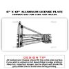 6 X 12 Full Size Aluminum License Plate for Cars and Trucks  Thumbnail