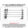 6 X 12 Full Size Aluminum License Plate for Cars and Trucks  Thumbnail