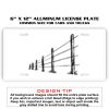 6 X 12 Full Size Aluminum License Plate for Cars and Trucks  Thumbnail