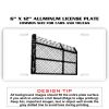 6 X 12 Full Size Aluminum License Plate for Cars and Trucks  Thumbnail