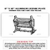 6 X 12 Full Size Aluminum License Plate for Cars and Trucks  Thumbnail