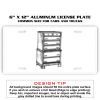 6 X 12 Full Size Aluminum License Plate for Cars and Trucks  Thumbnail