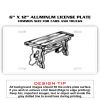 6 X 12 Full Size Aluminum License Plate for Cars and Trucks  Thumbnail