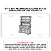 6 X 12 Full Size Aluminum License Plate for Cars and Trucks  Thumbnail