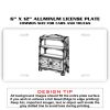6 X 12 Full Size Aluminum License Plate for Cars and Trucks  Thumbnail