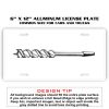 6 X 12 Full Size Aluminum License Plate for Cars and Trucks  Thumbnail