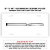 6 X 12 Full Size Aluminum License Plate for Cars and Trucks  Thumbnail