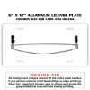6 X 12 Full Size Aluminum License Plate for Cars and Trucks  Thumbnail