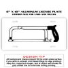 6 X 12 Full Size Aluminum License Plate for Cars and Trucks  Thumbnail