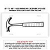 6 X 12 Full Size Aluminum License Plate for Cars and Trucks  Thumbnail