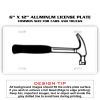 6 X 12 Full Size Aluminum License Plate for Cars and Trucks  Thumbnail