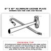 6 X 12 Full Size Aluminum License Plate for Cars and Trucks  Thumbnail