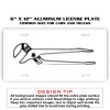 6 X 12 Full Size Aluminum License Plate for Cars and Trucks  Thumbnail