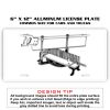 6 X 12 Full Size Aluminum License Plate for Cars and Trucks  Thumbnail