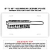 6 X 12 Full Size Aluminum License Plate for Cars and Trucks  Thumbnail