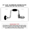 6 X 12 Full Size Aluminum License Plate for Cars and Trucks  Thumbnail