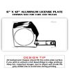 6 X 12 Full Size Aluminum License Plate for Cars and Trucks  Thumbnail