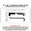 6 X 12 Full Size Aluminum License Plate for Cars and Trucks  Thumbnail