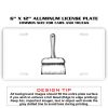 6 X 12 Full Size Aluminum License Plate for Cars and Trucks  Thumbnail
