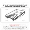 6 X 12 Full Size Aluminum License Plate for Cars and Trucks  Thumbnail