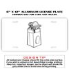 6 X 12 Full Size Aluminum License Plate for Cars and Trucks  Thumbnail