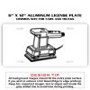 6 X 12 Full Size Aluminum License Plate for Cars and Trucks  Thumbnail