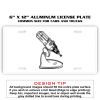 6 X 12 Full Size Aluminum License Plate for Cars and Trucks  Thumbnail
