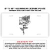 6 X 12 Full Size Aluminum License Plate for Cars and Trucks  Thumbnail