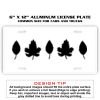 6 X 12 Full Size Aluminum License Plate for Cars and Trucks  Thumbnail