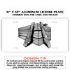 6 X 12 Full Size Aluminum License Plate for Cars and Trucks  Thumbnail