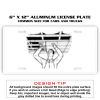 6 X 12 Full Size Aluminum License Plate for Cars and Trucks  Thumbnail
