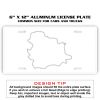 6 X 12 Full Size Aluminum License Plate for Cars and Trucks  Thumbnail